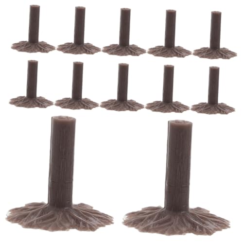 SEWOART 50 Stück Modellbaumfüße Modellbäume Für Dioramen Miniatur-naturdekor Eisenbahn Bäume Modellbäume Stehen Mikro-landschaftsbaum Miniatur-baumsockel Bastelständer Plastik Light Brown von SEWOART