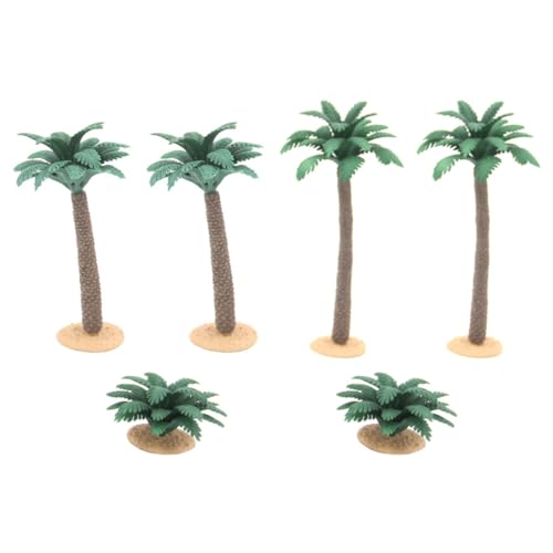 SEWOART 6 Stück Mikrolandschaftsbäume Mini Künstlich Exotisch Blätter Realistisch Gefälschter Baum Sträucher Szene Drinnen Schmücken Party Kleiner Baum Requisiten Laub Green PVC von SEWOART