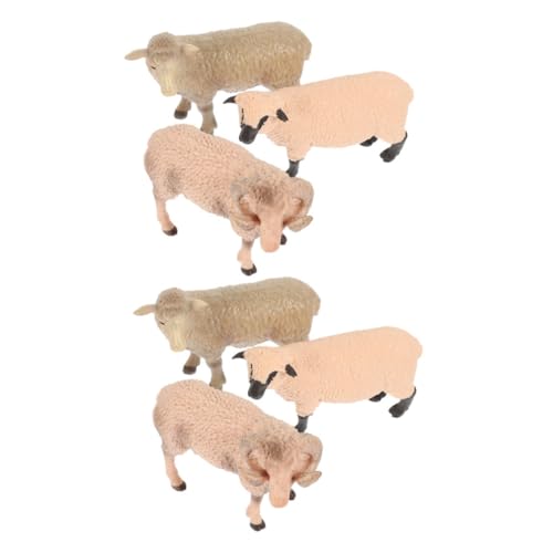 SEWOART 6 Stück Teiliges Miniatur Figuren aus Robustem Kunststoff Realistische Tiermodelle für Vielseitig als Lernspielzeug Landschaftsdekor oder Geeignet von SEWOART