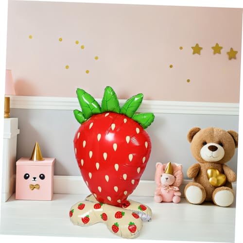 SEWOART Aufblasbarer Erdbeer Folienballon Stehend Fruchtförmig Sommerparty Deko Kindergeburtstag Shower Fotorequisite Innen Außen SEWOART Aufblasbarer Erdbeer Folienballon Stehend Fruchtförmig Sommerparty Deko Kindergeburtstag Shower Fotorequisite Innen Außen von SEWOART