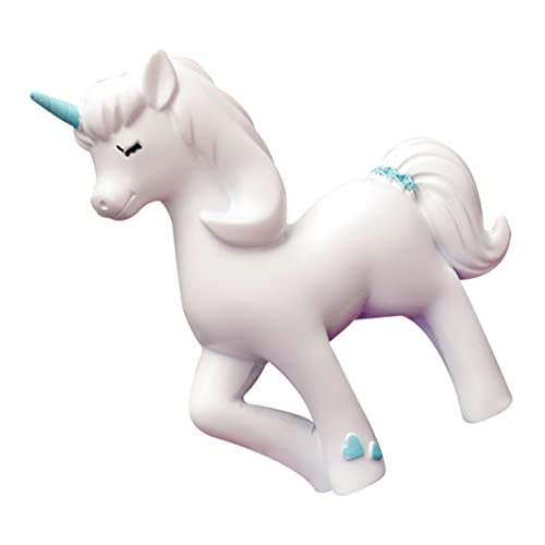 SEWOART Einhorn-Ornamente Streich Figur Miniatur Dekoration Tiere Plüsch einhornpartydeko unicorn toy unicorn tortendeko einhorndeko Harz -Einhorn -Ornament Kuchen-Einhorn- Sky-blue von SEWOART