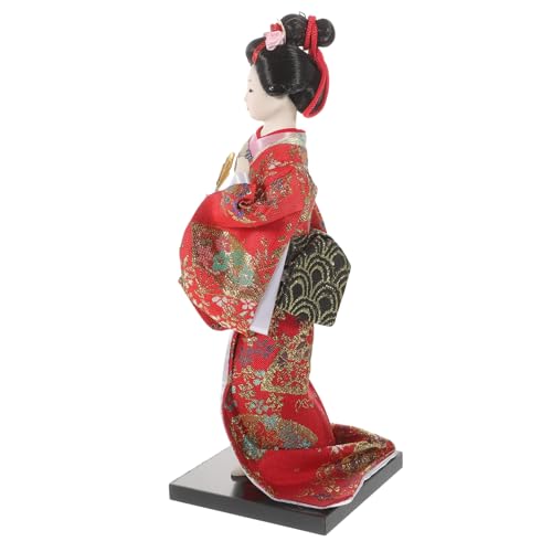 SEWOART Handgefertigte Japanische Geisha Puppe aus Seide Dekorative Kimono Doll für Schreibtisch für Wohnräume und Langlebig und Zufällige Farbe von SEWOART