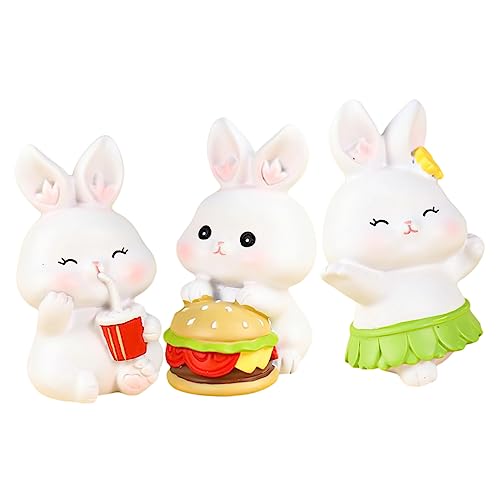 SEWOART Miniaturkaninchenfiguren Für Moosgärten Miniatur-hasen Dekoration Aus Harz Kreatives Modell Für Tischdekoration Und Ostern SEWOART Miniaturkaninchenfiguren Für Moosgärten Miniatur-hasen Dekoration Aus Harz Kreatives Modell Für Tischdekoration Und Ostern von SEWOART