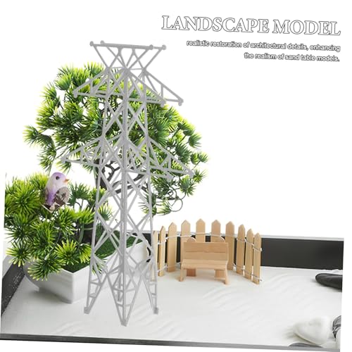 SEWOART Modellbahn Zubehör Miniatur Elektrischer Turm Maßstab Abs Baustellenmodell DIY Bausatz für Gartenlandschaft Diorama Landschaftsgestaltung und Eisenbahnzubehör von SEWOART