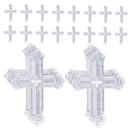 SEWOART Silber Kreuz Konfetti Glitzer Tischdeko für Taufe Kommunion Babyparty Hochzeit Vielseitig Einsetzbar Langlebig Glänzend Einfache Anwendung von SEWOART