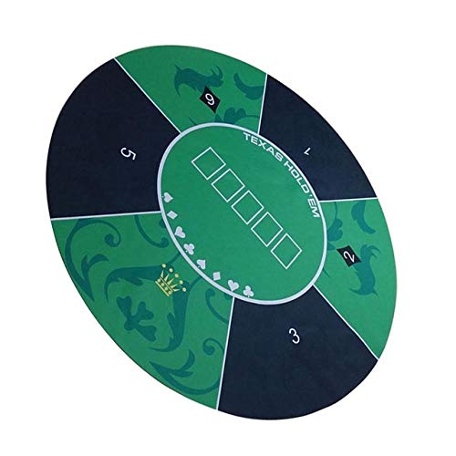Poker-Matte， Texas Hold'em Pokermatte mit Flanelloberfläche und Tragetasche for Familienpartyspiele, Pokerzubehör(Green) von SFQEVHRZ