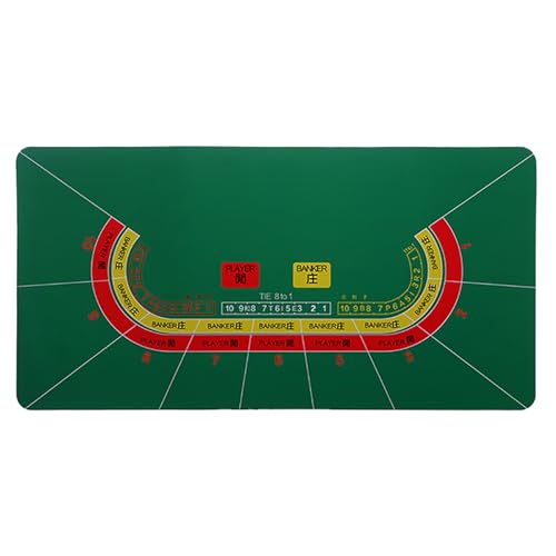 Poker-Matte， Tragbare professionelle Casino-Roulette-Tisch-Layoutmatte, klappbare Pokertischplatte for Pokerspiele(Green,Medium) von SFQEVHRZ