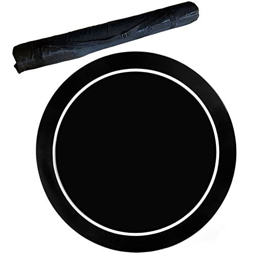 SFQEVHRZ Poker-Matte， Professionelle Pokermatte mit Tragetasche, Tisch-Casino-Filz-Layout for Karten, Pokerspiele(Black,24inch) von SFQEVHRZ