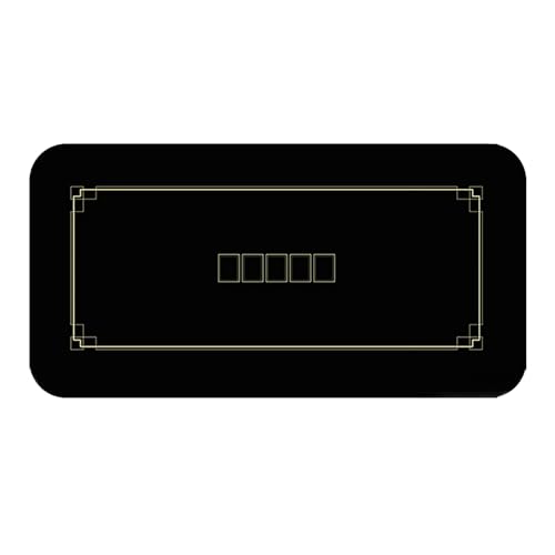 SFQEVHRZ Poker-Matte， Spieler-Spiel-Layout-Matte, Pokerspiel Texas Hold'em Professionelles Casino-Tisch-Layout for Partys zu Hause(Black,Large) von SFQEVHRZ
