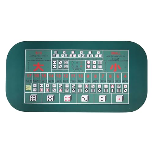 SFQEVHRZ Poker-Matte， Spieler-Spiel-Layout-Matte mit Tragetasche, Schaumstoff-Pokertischplatte for Pokerspiele, Casino, Blackjack(Small) von SFQEVHRZ