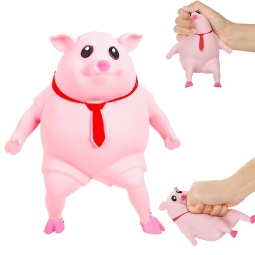 Schweine Spielzeug,Stressspielzeug Schwein,Pig Fidget Toy,Rosa Piggy Squeeze Toy,Schweine-Quetschspielzeug, Anti Stress Schwein, für Anti-Stress für Erwachsene, Unruhig für Kinder. von SFSSHUI