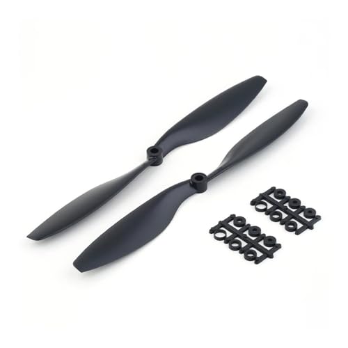 2 Stück 1045 10 Zoll Propeller CW CCW Stück Kompatibel mit F450 F550 RC Quadcopter Ersatzteile A2212 KV1000 Motor (1 Paar) Universal(1045 Black 1 Pairs) von SFWWPFSKK