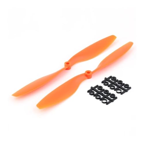 2 Stück 1045 10 Zoll Propeller CW CCW Stück Kompatibel mit F450 F550 RC Quadcopter Ersatzteile A2212 KV1000 Motor (1 Paar) Universal(1045 Orange 1 Pairs) von SFWWPFSKK