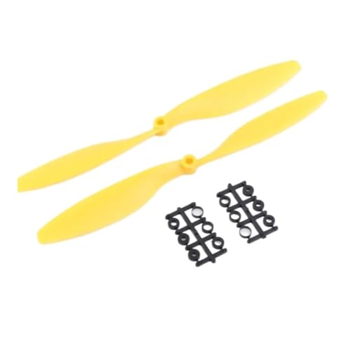 2 Stück 1045 10 Zoll Propeller CW CCW Stück Kompatibel mit F450 F550 RC Quadcopter Ersatzteile A2212 KV1000 Motor (1 Paar) Universal(1045 Yellow 1 Pairs) von SFWWPFSKK