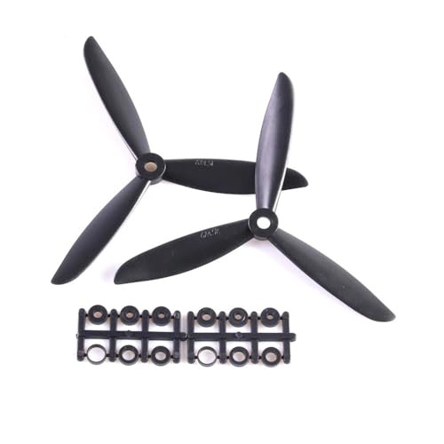 2 Stück Propeller kompatibel 5030 5045 6030 6045 6x4,5 Schwarz DREI Laufrad Propeller CW CCW Quadcopter Universal(2Pcs 5030 3-Blade) von SFWWPFSKK
