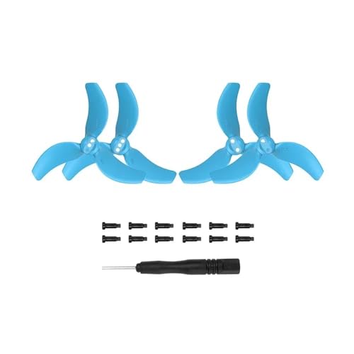 4 Stück Propeller kompatibel mit 3032S Stück Propeller mit Schraubendreher Werkzeug A2 Drohnenzubehör rot orange blau schwarz universal(Blue) von SFWWPFSKK