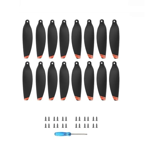 4726F Propeller Kompatibel mit 2S Drone Leichtes, geräuscharmes Laufrad, Flügelventilator, austauschbare Ersatzteile, Drohnenzubehör, universell(Black Orange 16pcs) von SFWWPFSKK