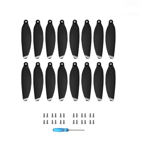 4726F Propeller Kompatibel mit 2S Drone Leichtes, geräuscharmes Laufrad, Flügelventilator, austauschbare Ersatzteile, Drohnenzubehör, universell(Black Silver 16pcs) von SFWWPFSKK