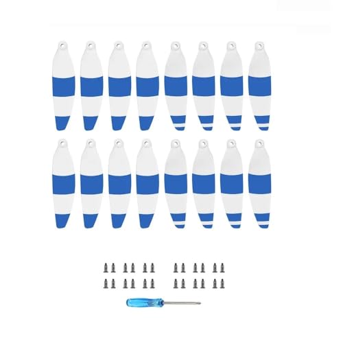 4726F Propeller Kompatibel mit 2S Drone Leichtes, geräuscharmes Laufrad, Flügelventilator, austauschbare Ersatzteile, Drohnenzubehör, universell(White Blue 16pcs) von SFWWPFSKK