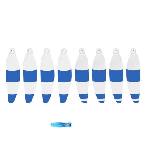 4726F Propeller Kompatibel mit 2S Drone Leichtes, geräuscharmes Laufrad, Flügelventilator, austauschbare Ersatzteile, Drohnenzubehör, universell(White Blue 8pcs) von SFWWPFSKK