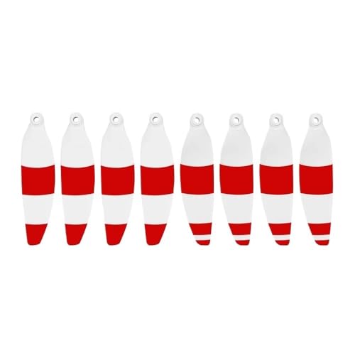 4726F Propeller Kompatibel mit 2S Drone Leichtes, geräuscharmes Laufrad, Flügelventilator, austauschbare Ersatzteile, Drohnenzubehör, universell(White Red 8pcs) von SFWWPFSKK