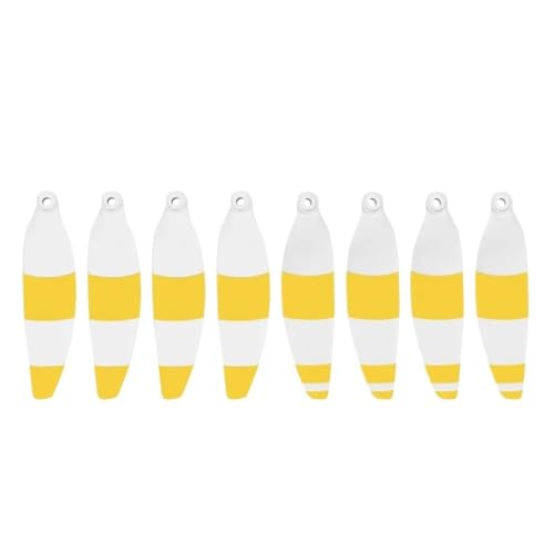 4726F Propeller Kompatibel mit 2S Drone Leichtes, geräuscharmes Laufrad, Flügelventilator, austauschbare Ersatzteile, Drohnenzubehör, universell(White Yellow 8pcs) von SFWWPFSKK