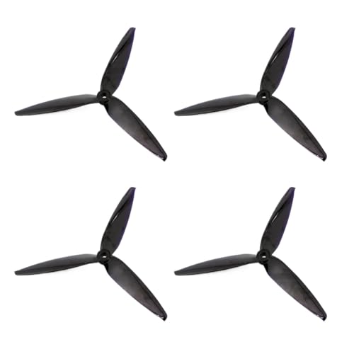 7040 Drone 7 Zoll 3 Laufrad Propeller 2CW 2CCW Kompatibel Racing Drone Quick Release Laufrad Propeller Geräuscharm Universal(2 Pairs Black Blades) von SFWWPFSKK