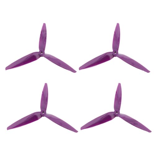 7040 Drone 7 Zoll 3 Laufrad Propeller 2CW 2CCW Kompatibel Racing Drone Quick Release Laufrad Propeller Geräuscharm Universal(2 Pairs Purple Blade) von SFWWPFSKK