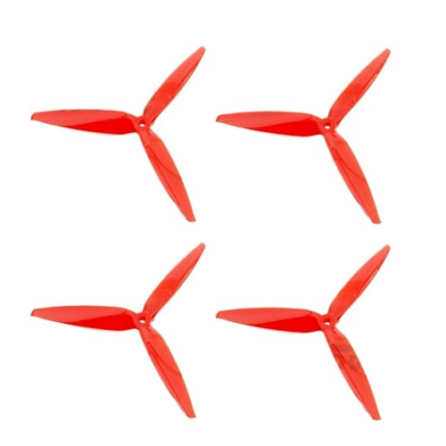7040 Drone 7 Zoll 3 Laufrad Propeller 2CW 2CCW Kompatibel Racing Drone Quick Release Laufrad Propeller Geräuscharm Universal(2 Pairs Red Blades) von SFWWPFSKK