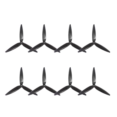 7040 Drone 7 Zoll 3 Laufrad Propeller 2CW 2CCW Kompatibel Racing Drone Quick Release Laufrad Propeller Geräuscharm Universal(4 Pairs Black Blades) von SFWWPFSKK
