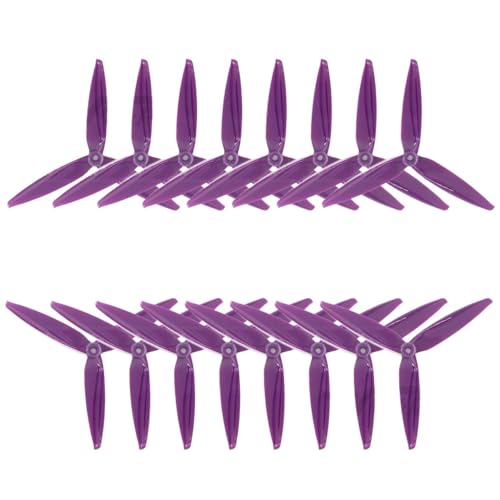 7040 Drone 7 Zoll 3 Laufrad Propeller 2CW 2CCW Kompatibel Racing Drone Quick Release Laufrad Propeller Geräuscharm Universal(8 Pairs Purple Blade) von SFWWPFSKK