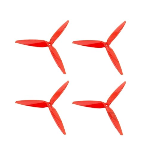 7040 Drone 7 Zoll 3 Laufrad Propeller 2CW 2CCW Kompatibel Racing Drone Quick Release Laufrad Propeller Geräuscharm Universal(8 Pairs Red Blades) von SFWWPFSKK