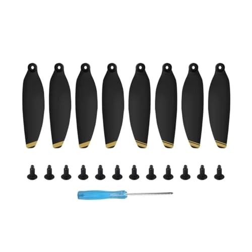 8/16 Stück 4726 Propeller kompatibel mit M 1 Drohne Propellerstück Ersatz Flügelventilator Ersatzteile Zubehör Universal(Black Gold 8pcs) von SFWWPFSKK