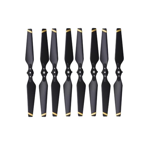 8 stücke Ersatz Geräuscharm 8331/8330 Propeller Kompatibel Drone Ersatzteile Requisiten Klapp stück Flügel Zubehör Universal(8330 Black Gold) von SFWWPFSKK