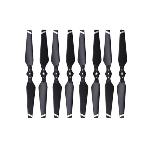 8 stücke Ersatz Geräuscharm 8331/8330 Propeller Kompatibel Drone Ersatzteile Requisiten Klapp stück Flügel Zubehör Universal(8330 Black White) von SFWWPFSKK