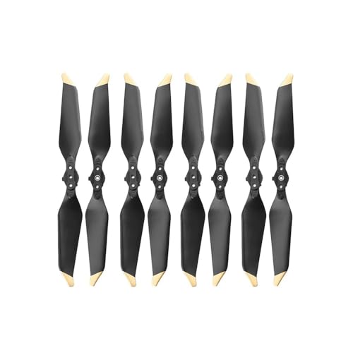 8 stücke Ersatz Geräuscharm 8331/8330 Propeller Kompatibel Drone Ersatzteile Requisiten Klapp stück Flügel Zubehör Universal(8331 Black Gold) von SFWWPFSKK