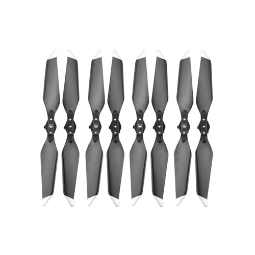 8 stücke Ersatz Geräuscharm 8331/8330 Propeller Kompatibel Drone Ersatzteile Requisiten Klapp stück Flügel Zubehör Universal(8331 Black Silver) von SFWWPFSKK