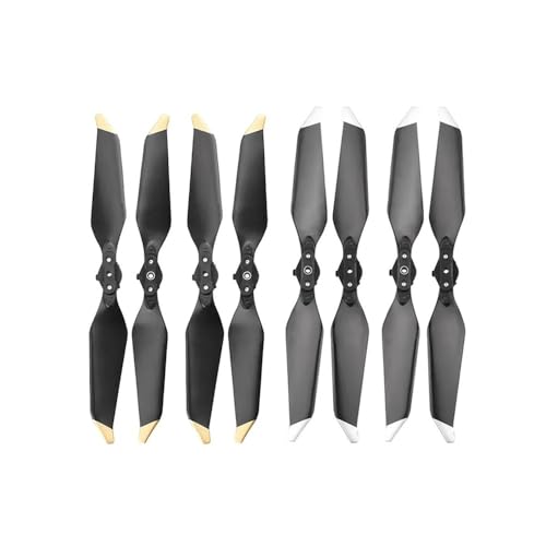 8 stücke Ersatz Geräuscharm 8331/8330 Propeller Kompatibel Drone Ersatzteile Requisiten Klapp stück Flügel Zubehör Universal(8331 Gold Silver) von SFWWPFSKK