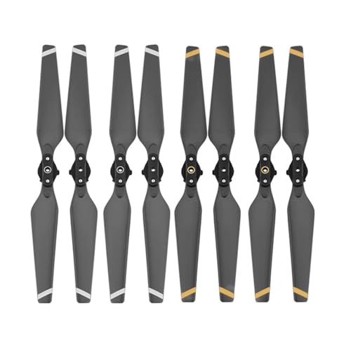 8-teiliges Set 8330 Propeller kompatibel Drohne faltbar Schnellspanner Requisiten Ersatzteil Zubehör Ersatzteile CW CCW Lüfter Universal(Golden White Edge) von SFWWPFSKK