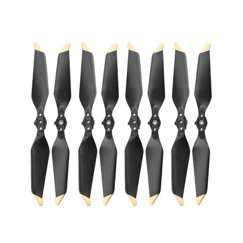 8er-Pack 8331 Geräuscharmer Propeller Kompatibel mit Drohnengeräuschen Laufrad Propeller Ersatzteile Ersatzzubehör Universal(Gold) von SFWWPFSKK