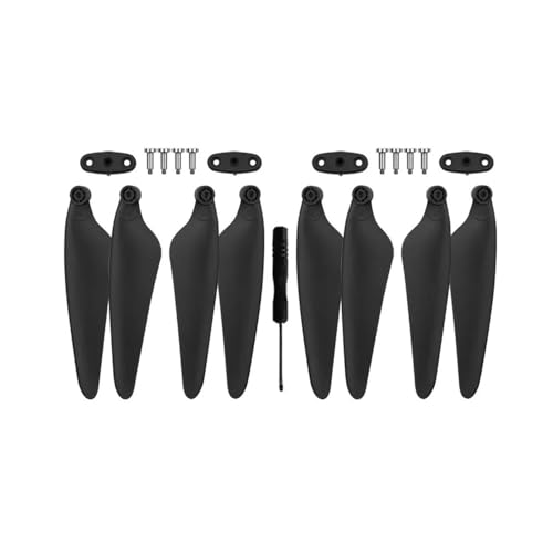 Fernbedienung Quadcopter Drone Ersatzteile Stück Propeller Impeller Clip Kompatibel H117S Z 2 Reparatur Flügel Zubehör Universal(Black Props 8pcs) von SFWWPFSKK