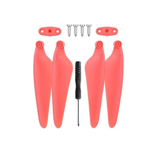 Fernbedienung Quadcopter Drone Ersatzteile Stück Propeller Impeller Clip Kompatibel H117S Z 2 Reparatur Flügel Zubehör Universal(Red Props 4pcs) von SFWWPFSKK