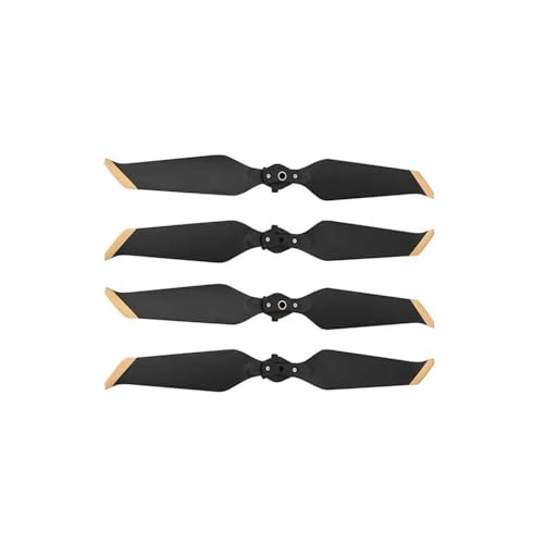 Kompatibel mit 2 P 8743 4/8 Stück Propeller, Geräuscharme Propeller, Schnellverschluss-Klappstück, Geräuschpropeller, universell for Drohnenzubehör(Black Gold 4pcs) von SFWWPFSKK