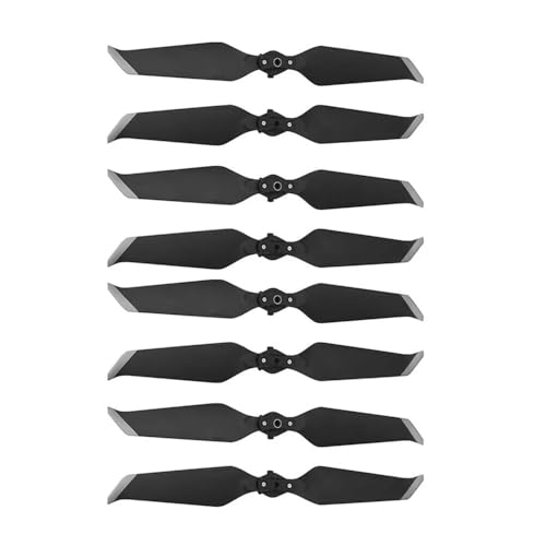 Kompatibel mit 2 P 8743 4/8 Stück Propeller, Geräuscharme Propeller, Schnellverschluss-Klappstück, Geräuschpropeller, universell for Drohnenzubehör(Black Silver 8pcs) von SFWWPFSKK