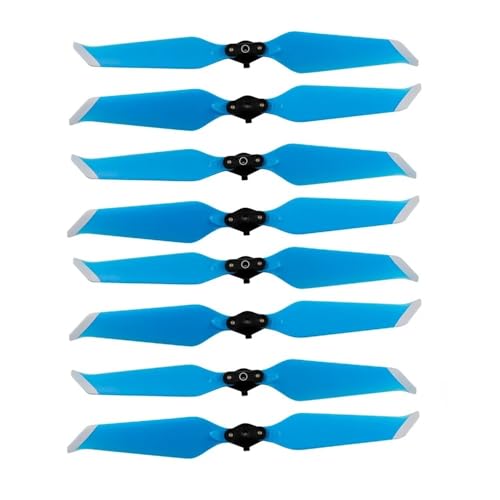 Kompatibel mit 2 P 8743 4/8 Stück Propeller, Geräuscharme Propeller, Schnellverschluss-Klappstück, Geräuschpropeller, universell for Drohnenzubehör(Blue Silver 8pcs) von SFWWPFSKK