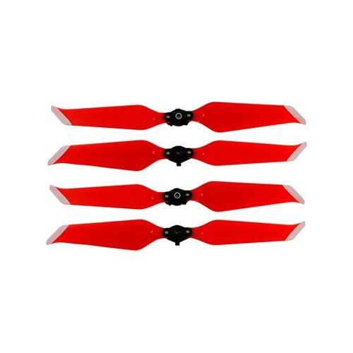 Kompatibel mit 2 P 8743 4/8 Stück Propeller, Geräuscharme Propeller, Schnellverschluss-Klappstück, Geräuschpropeller, universell for Drohnenzubehör(Red Silver 4pcs) von SFWWPFSKK