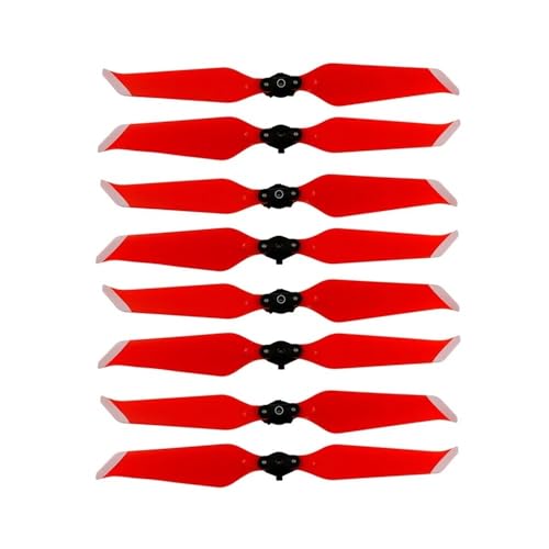 Kompatibel mit 2 P 8743 4/8 Stück Propeller, Geräuscharme Propeller, Schnellverschluss-Klappstück, Geräuschpropeller, universell for Drohnenzubehör(Red Silver 8pcs) von SFWWPFSKK