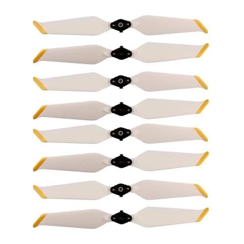 Kompatibel mit 2 P 8743 4/8 Stück Propeller, Geräuscharme Propeller, Schnellverschluss-Klappstück, Geräuschpropeller, universell for Drohnenzubehör(White Gold 8pcs) von SFWWPFSKK