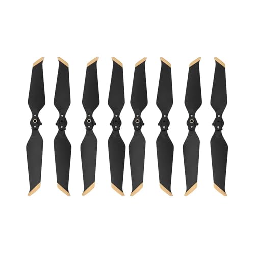 Kompatibel mit 2 Pro 8743's 4/8 Stück Propeller, Geräuscharme Propeller, Schnellverschluss-Klappstück, Geräuschpropeller, universell for Drohnenzubehör(8PCS Gold) von SFWWPFSKK