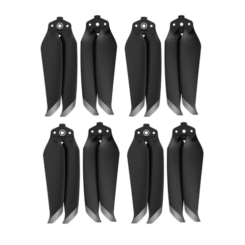 Kompatibel mit 2S/A2 Schnellspannpropellern 7238F, geräuscharmen Flügelventilatoren, Ersatzteilen, Reparaturteilen universell(Black Silver 8pcs) von SFWWPFSKK